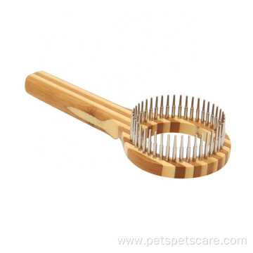 Luxury Bamboo Wooden Handle Pet Cat Hair Comb